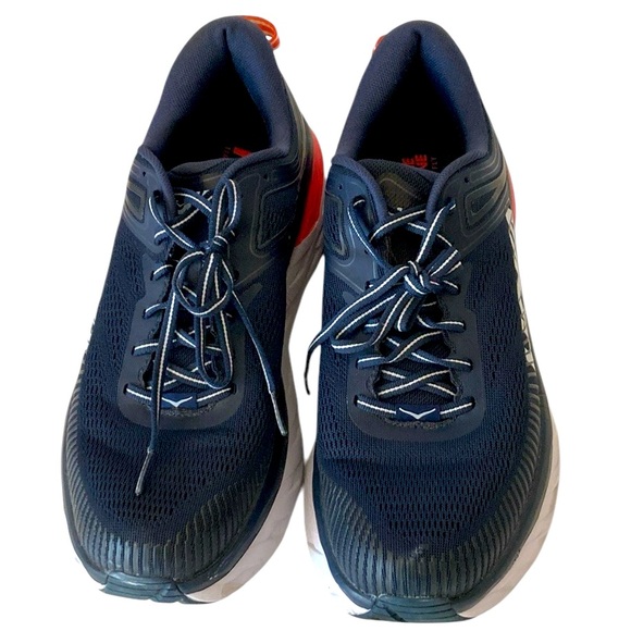 Hoka Bondi 7, navy with fuchsia/pink, size 11 - Picture 2 of 8